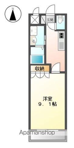 パークヒルズ庄町(1K/4階)の間取り写真