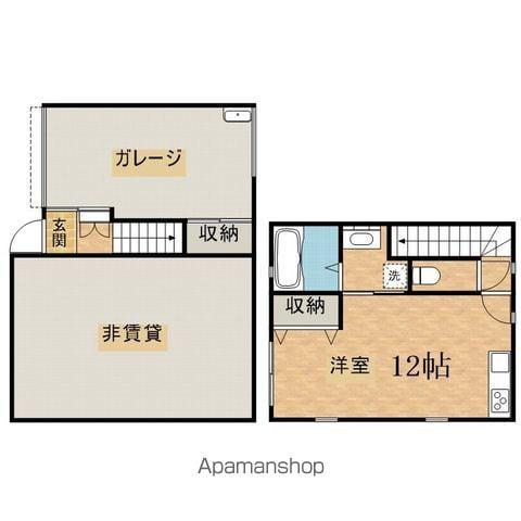 BLUE PIT 平山(ワンルーム/2階)の間取り写真