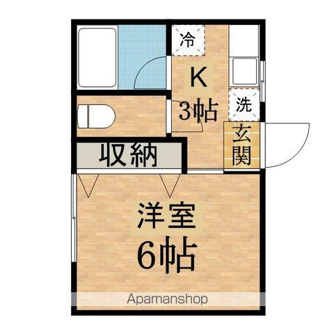 YART(1K/2階)の間取り写真