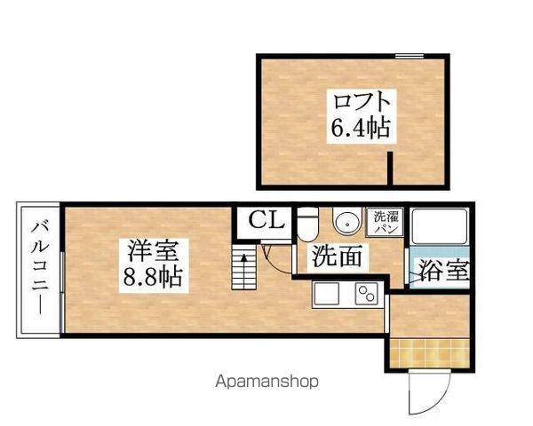 メゾン・ド・ルポ(ワンルーム/2階)の間取り写真