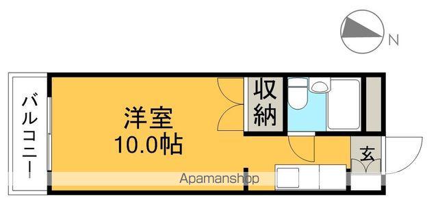 ウィズビル国沢(ワンルーム/3階)の間取り写真