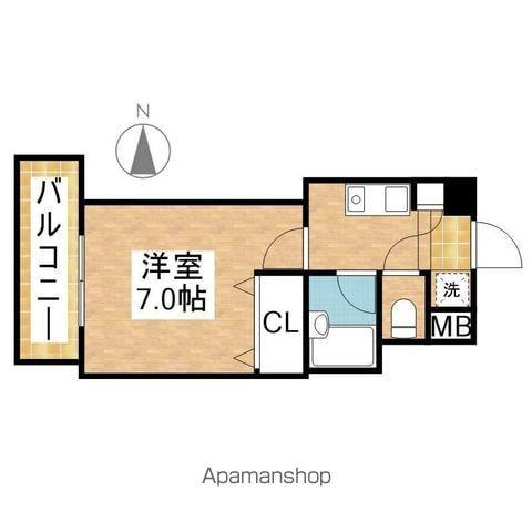 プレズントヨシダ(1K/6階)の間取り写真