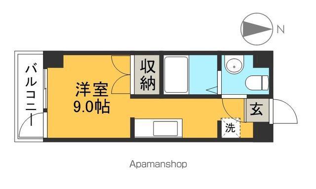 メゾン・ド・ガトー(ワンルーム/3階)の間取り写真