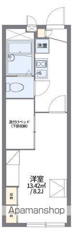 レオパレス上長尾(1K/1階)の間取り写真