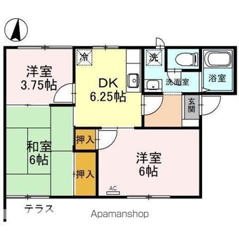 リッチハイム桜(3DK/1階)の間取り写真