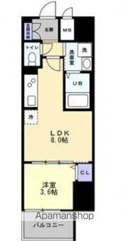 S-RESIDENCE中新町AVELIS(1LDK/10階)の間取り写真