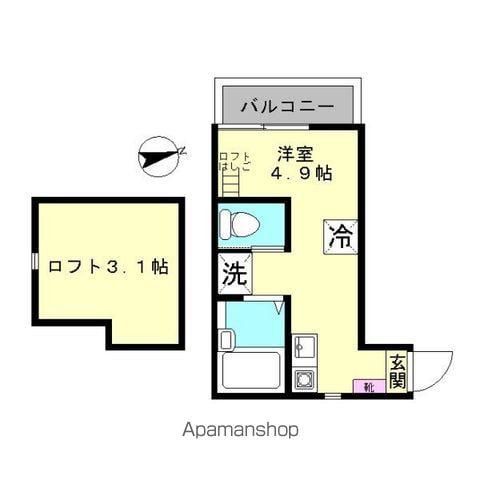 グランデ高円寺(ワンルーム/1階)の間取り写真