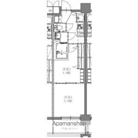 SーRESIDENCE上社AUREATE 12月契(2K/1階)の間取り写真