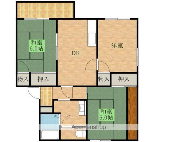 タウニィ高松(3DK/2階)の間取り写真