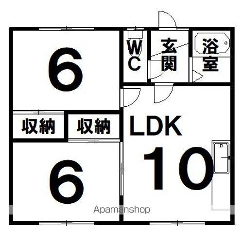 昭和マンション(2LDK/2階)の間取り写真