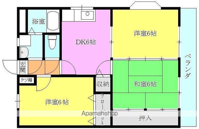 リヴィエールI(3DK/3階)の間取り写真