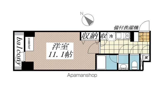メゾン・ド・ヴィレ日本橋中洲(1K/2階)の間取り写真