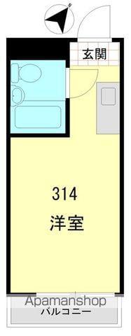 レジダンスイン目黒(ワンルーム/3階)の間取り写真