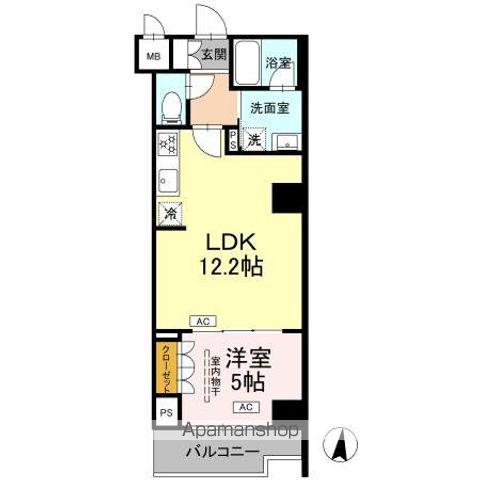 ロイジェント潮見(1LDK/3階)の間取り写真