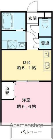 エルメゾン長曽根(1DK/1階)の間取り写真