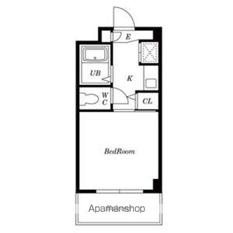 エスポアールあさひ(1K/4階)の間取り写真