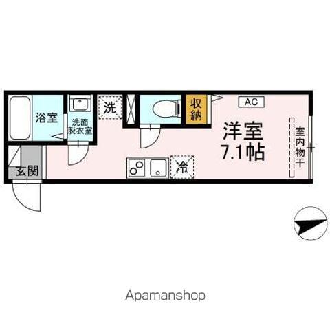 アセット東武練馬(ワンルーム/3階)の間取り写真