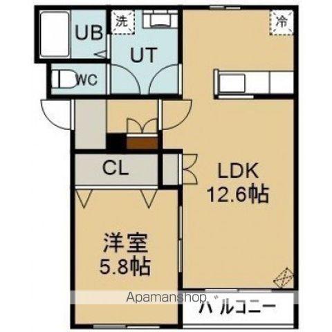 ラピスコートⅡ(1LDK/3階)の間取り写真