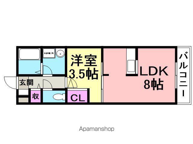 メゾン北杭瀬(1LDK/1階)の間取り写真