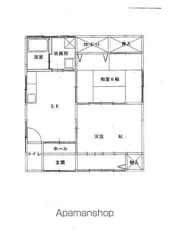 日豊本線 仙巌園駅 徒歩64分 1階建 築45年(2DK)の間取り写真