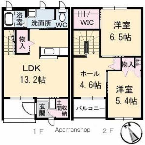 グレース曙 F棟(2LDK)の間取り写真