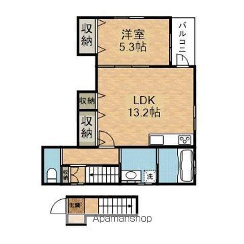 ガナドール(1LDK/2階)の間取り写真