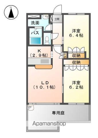 エル・アール(2LDK/1階)の間取り写真