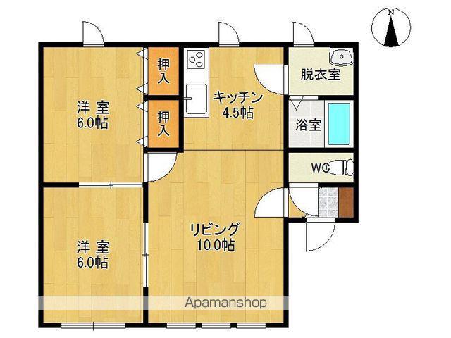 おぐらハイツⅠ(2LDK/1階)の間取り写真
