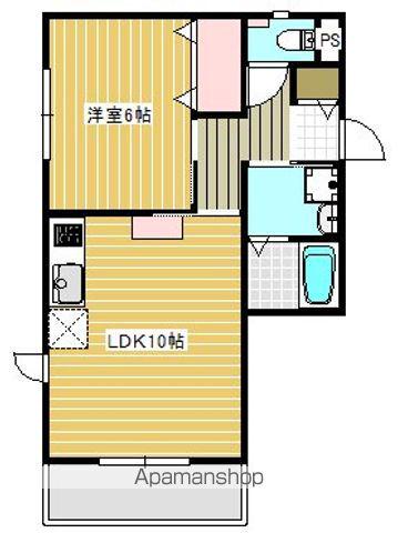 ジョイハウス A棟(1LDK/2階)の間取り写真
