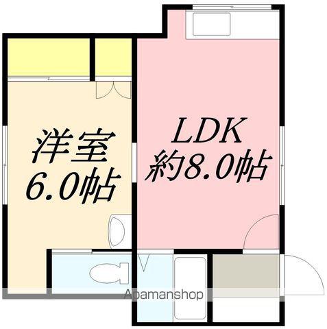 宮アパートⅡ(1LDK/2階)の間取り写真