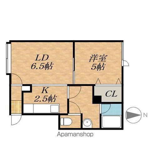PLAIN-5(1LDK/1階)の間取り写真