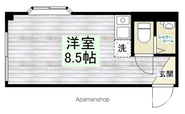 コーポK・I(ワンルーム/2階)の間取り写真