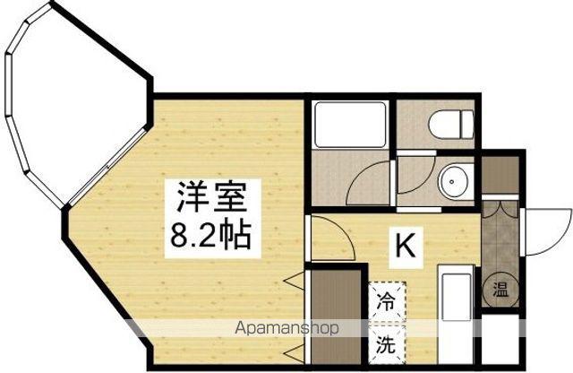 ルシェール(1K/6階)の間取り写真