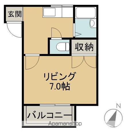 フレグランス己斐(1K/2階)の間取り写真