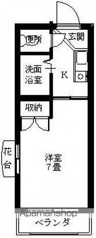 エーデルハイム木屋町(1K/1階)の間取り写真