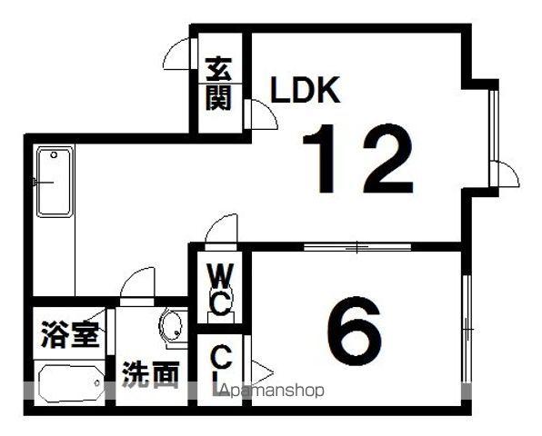 アプローズⅠ(1LDK/1階)の間取り写真