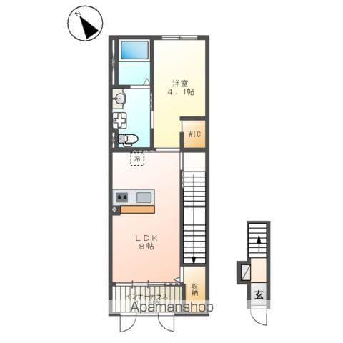 アメニティ・ハイツ(1LDK/2階)の間取り写真