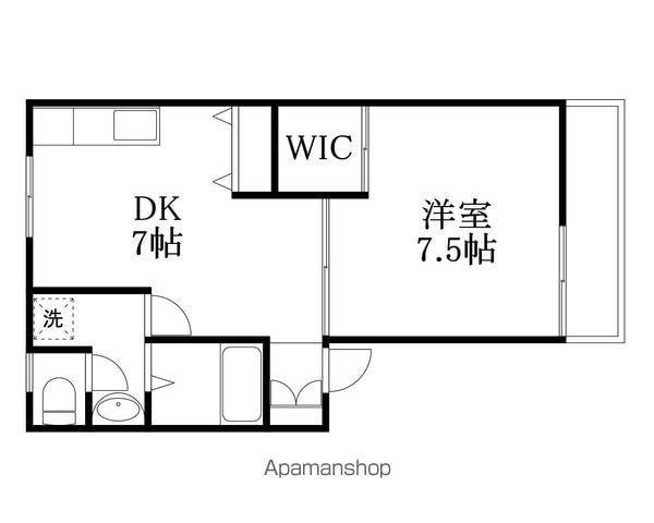 プチマイルーム(1DK/2階)の間取り写真