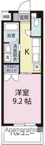 アドアベリーⅡ(1K/1階)の間取り写真
