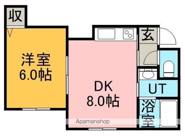 プロシード札幌(1DK/2階)の間取り写真