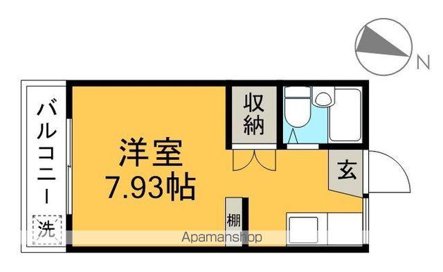 コーポあいりす(ワンルーム/3階)の間取り写真