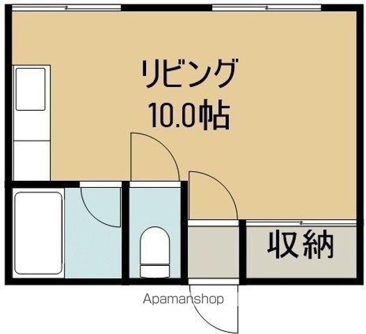 メゾンド・フラッシュ富岡(ワンルーム/3階)の間取り写真