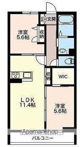 スペリアージュⅡ(2LDK/2階)の間取り写真