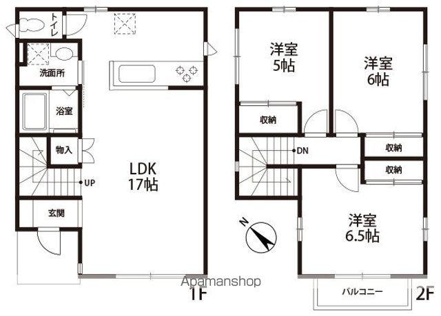 総武・中央緩行線 千葉駅 バス乗車時間:9分 貝塚バス停で下車 徒歩2分 2階建 築11年(3LDK)の間取り写真