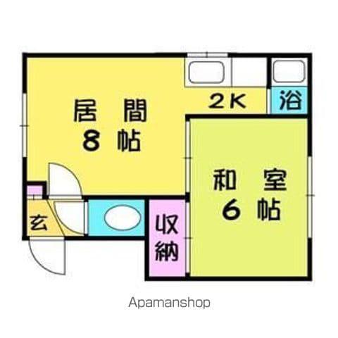 木村ハイツ(1LDK/2階)の間取り写真