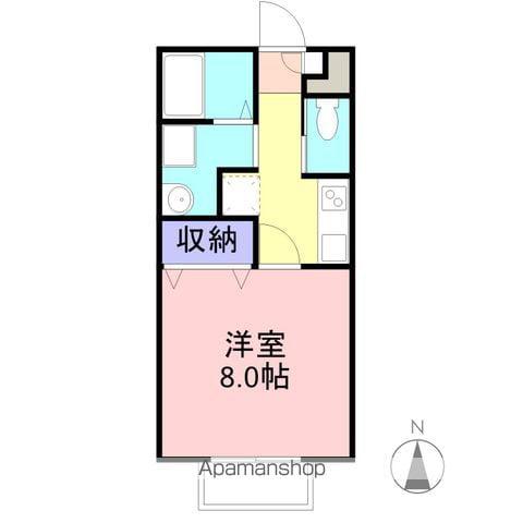 ルミナス祇園1(1K/2階)の間取り写真
