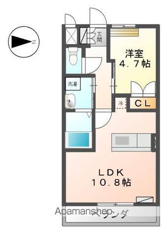 ルミナス(1LDK/2階)の間取り写真