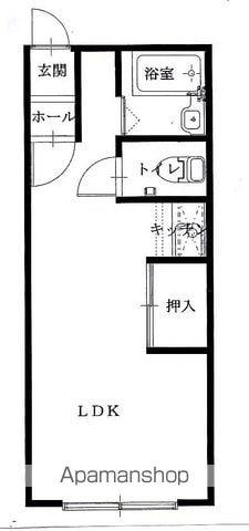 ハイツ東福(ワンルーム/3階)の間取り写真