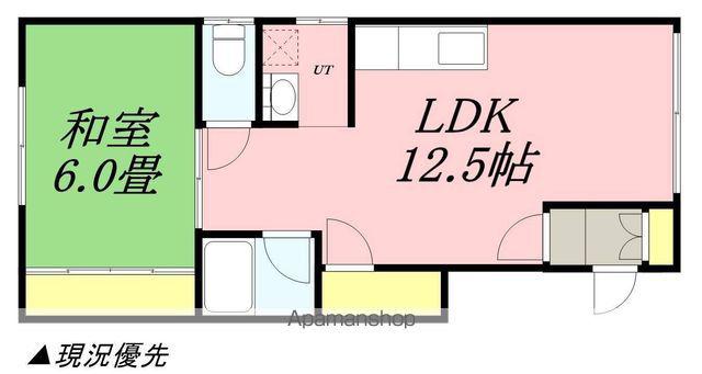山田アパート(1LDK/3階)の間取り写真