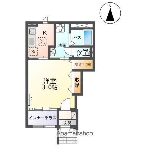 イーストコーポⅡ(1K/1階)の間取り写真